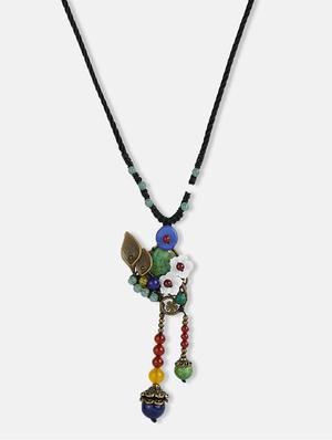multi colored metal chain necklace - 17194879 - Standard Image - 4