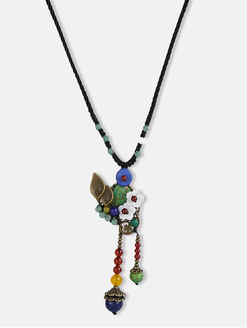 multi colored metal chain necklace - 17194879 - Zoom Image - 4