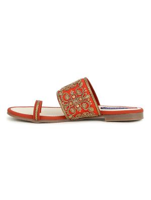 red slip on sandals - 17195068 - Standard Image - 3