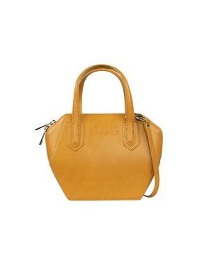 yellow leatherette (pu) regular handbag - 17195079 - Standard Image - 2