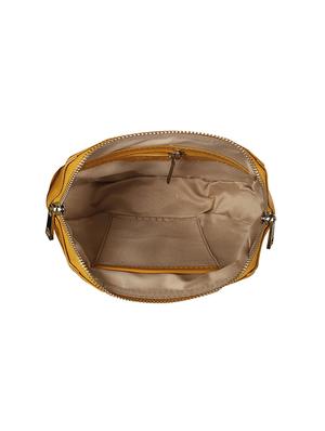 yellow leatherette (pu) regular handbag - 17195079 - Standard Image - 3