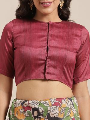 floral printed saree with blouse - 17195133 - Standard Image - 3