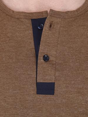 brown solid t-shirt - 17195256 - Standard Image - 5