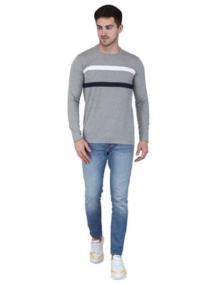 grey taped t-shirt - 17195260 - Standard Image - 4
