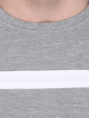 grey taped t-shirt - 17195260 - Standard Image - 5