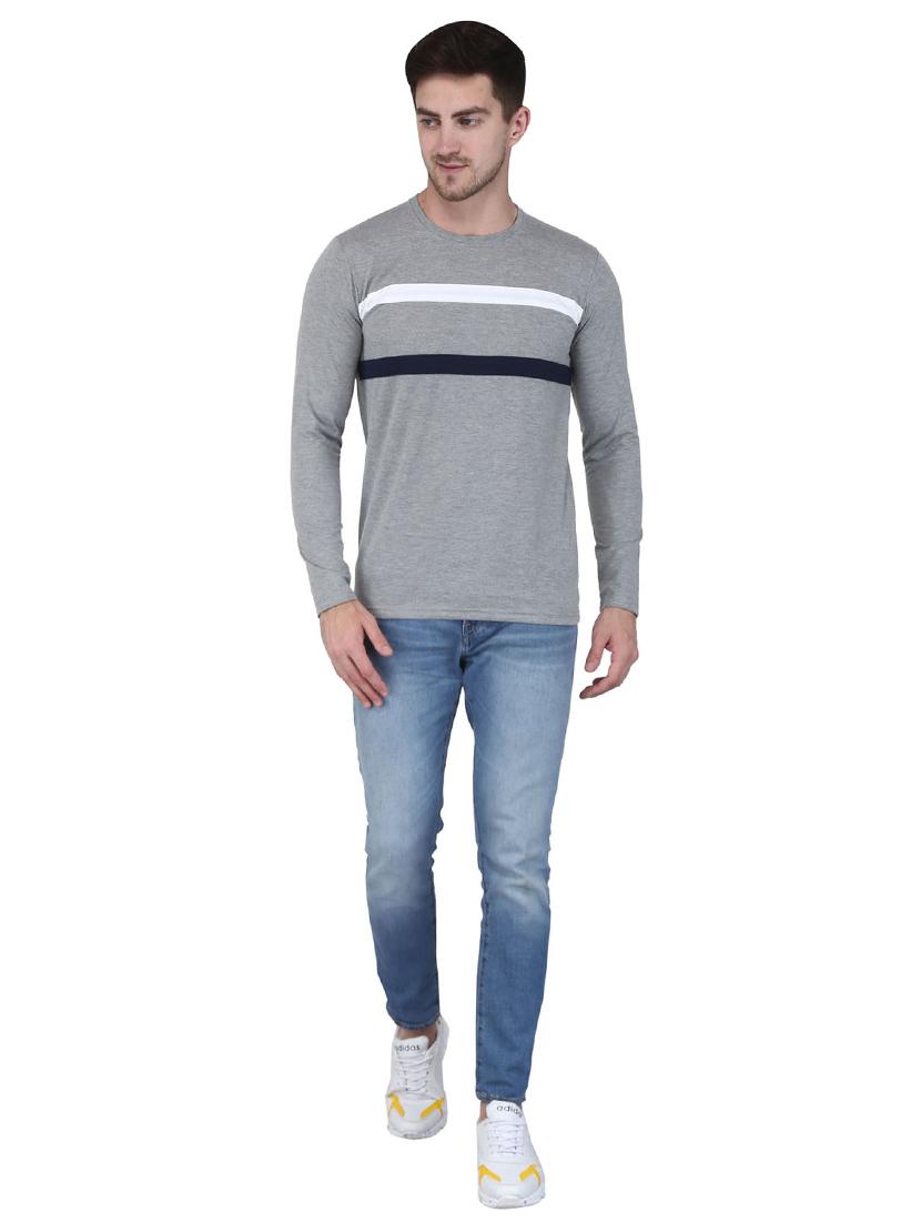 grey taped t-shirt - 17195260 - Zoom Image - 4