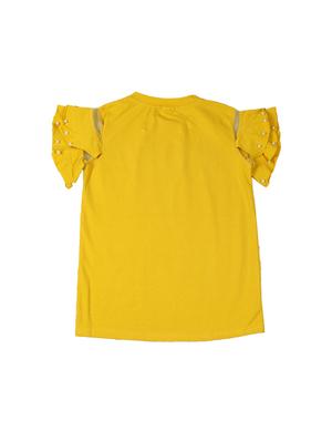 yellow cotton regular tops & tee - 17195838 - Standard Image - 2