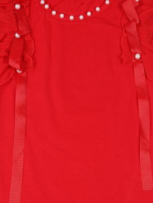 red cotton regular tops & tee - 17195839 - Standard Image - 3