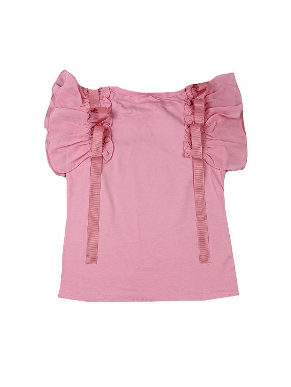 pink cotton regular tops & tee - 17195840 - Zoom Image - 2