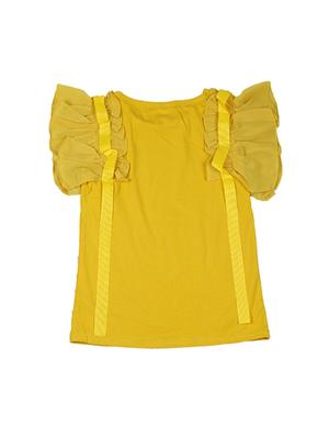yellow cotton regular tops & tee - 17195842 - Standard Image - 2