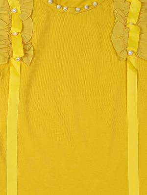 yellow cotton regular tops & tee - 17195842 - Standard Image - 3