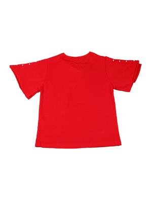 red cotton regular tops & tee - 17195846 - Standard Image - 2