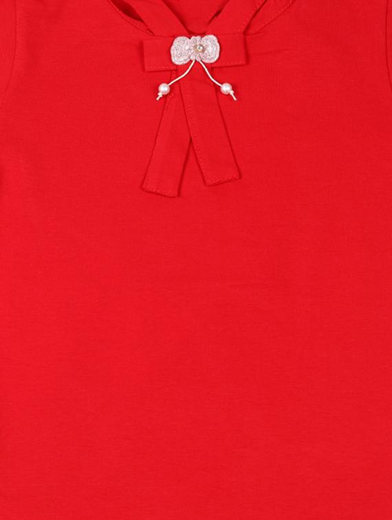 red cotton regular tops & tee - 17195846 - Zoom Image - 3