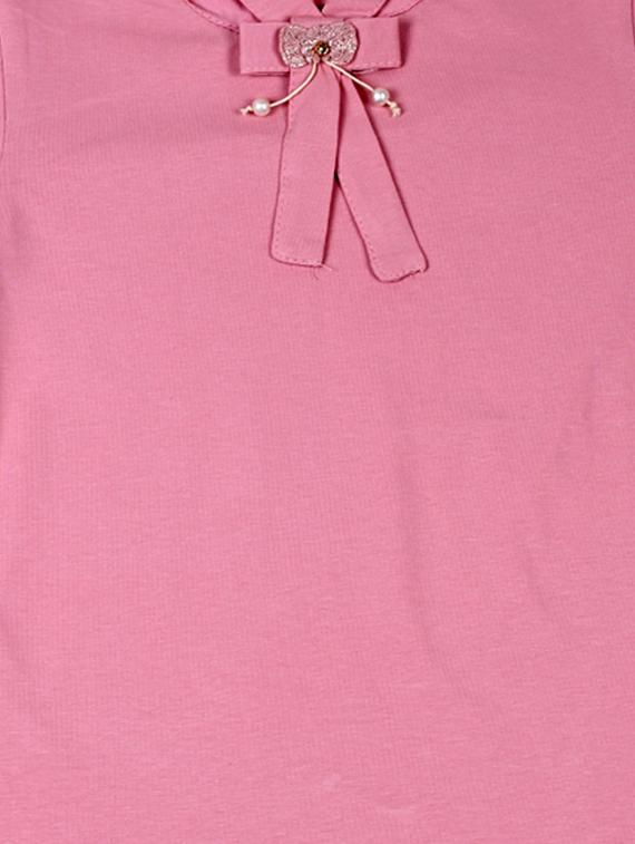 pink cotton regular tops & tee - 17195849 - Zoom Image - 3