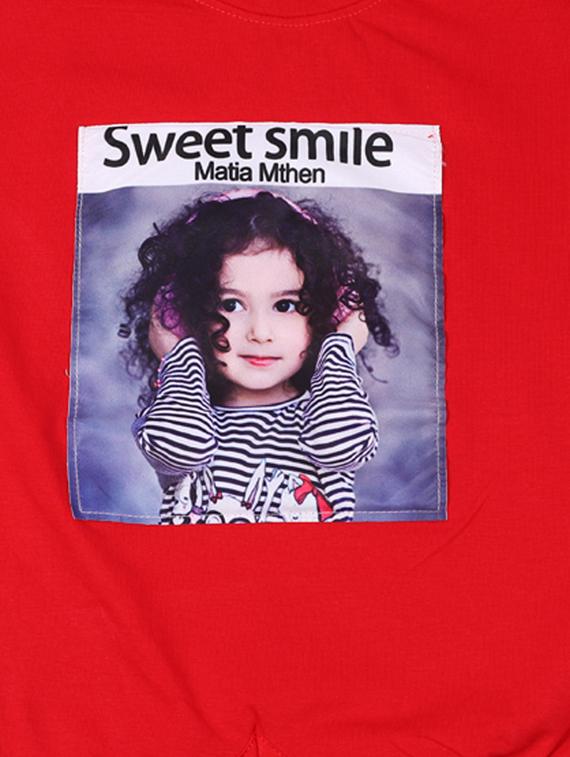 red cotton regular tops & tee - 17195850 - Zoom Image - 3