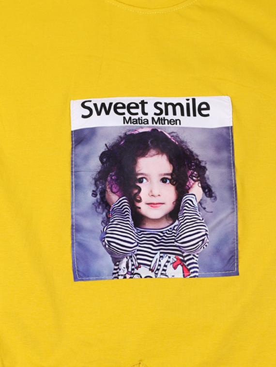 yellow cotton regular tops & tee - 17195851 - Zoom Image - 3