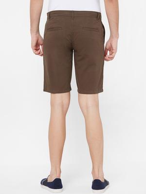 khaki solid bermuda shorts - 17196193 - Standard Image - 3