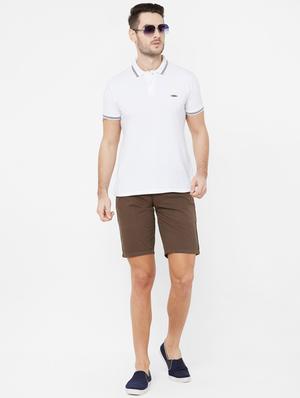 khaki solid bermuda shorts - 17196193 - Standard Image - 4