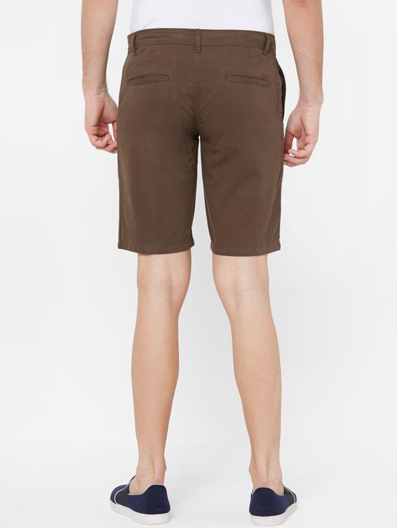 khaki solid bermuda shorts - 17196193 - Zoom Image - 3
