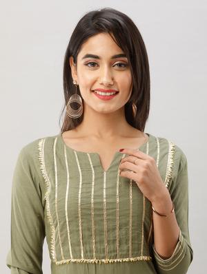 gota work kurta sharara set - 17196219 - Standard Image - 5