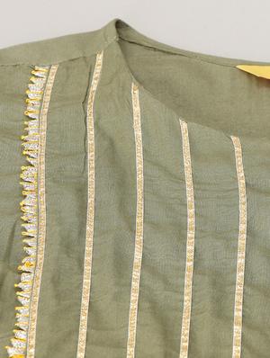 gota work kurta sharara set - 17196219 - Standard Image - 6