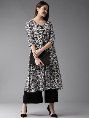 floral a-line kurta - 17196226 - Standard Image - 3