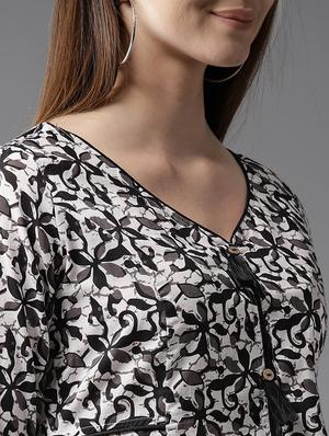 floral a-line kurta - 17196226 - Standard Image - 4