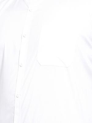white solid plus size casual shirt - 17196290 - Standard Image - 5