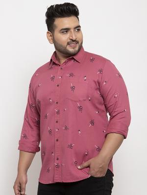 pink printed plus size casual shirt - 17196304 - Standard Image - 2
