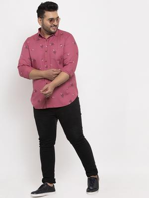 pink printed plus size casual shirt - 17196304 - Standard Image - 4