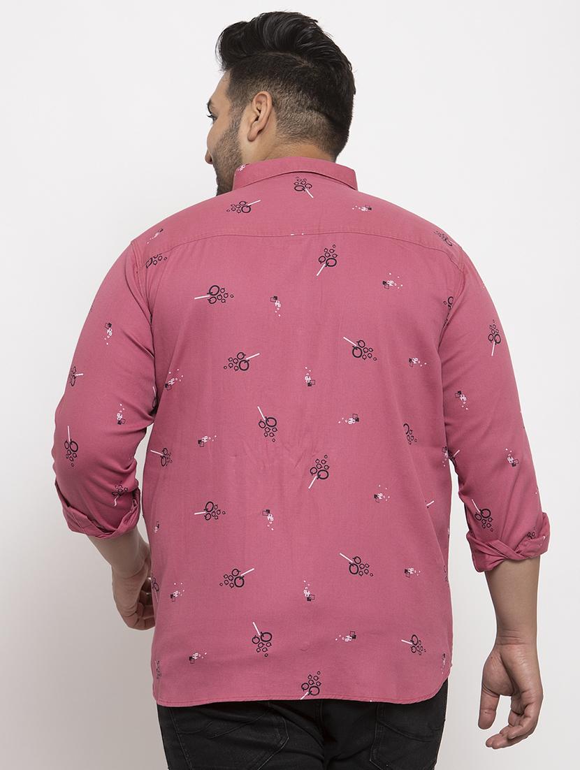 pink printed plus size casual shirt - 17196304 - Zoom Image - 3