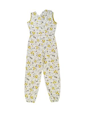 beige cotton blend full length jumpsuit twin sets & jump suit - 17196324 - Standard Image - 2