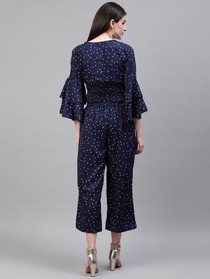 bell sleeves top with trouser set - 17196557 - Standard Image - 3