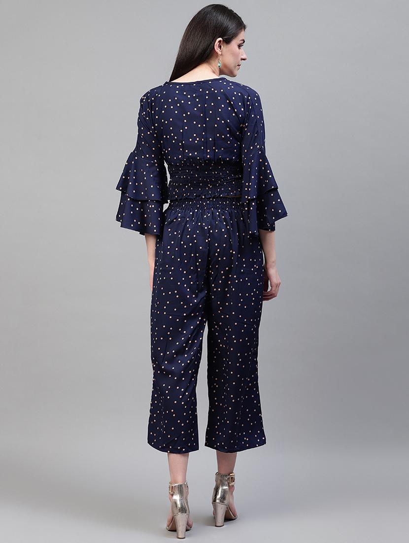 bell sleeves top with trouser set - 17196557 - Zoom Image - 3
