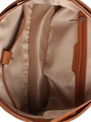 brown leatherette (pu) regular handbag - 17196778 - Standard Image - 3