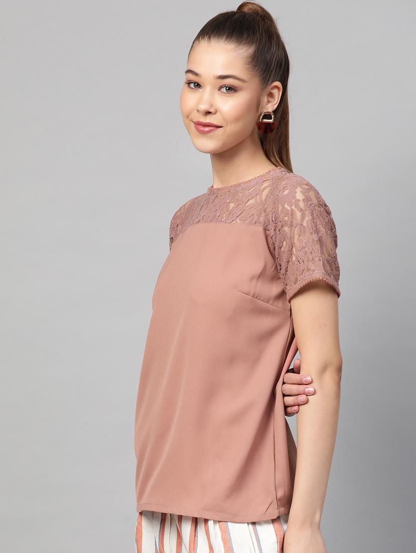 lace detail solid top - 17196997 - Zoom Image - 2