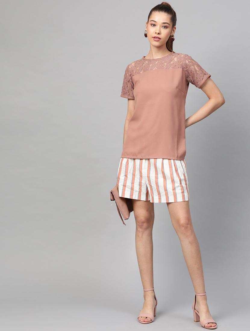 lace detail solid top - 17196997 - Zoom Image - 4