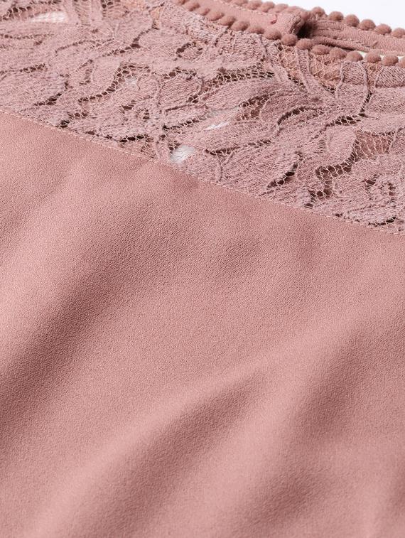lace detail solid top - 17196997 - Zoom Image - 5