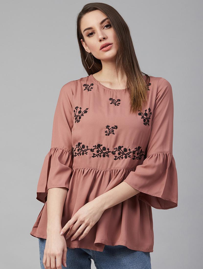 pink polyester regular top - 17196999 - Zoom Image - 1