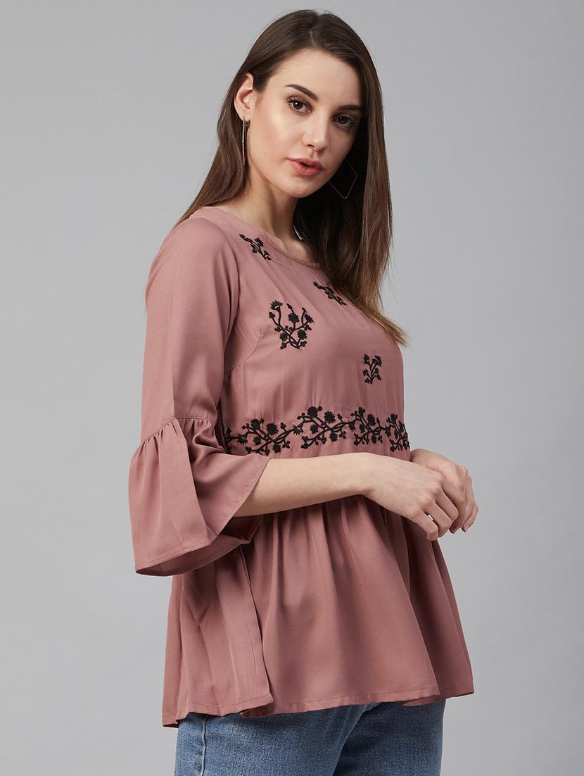 pink polyester regular top - 17196999 - Zoom Image - 2