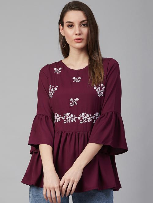 purple polyester regular top - 17197000 - Very Small Image - 1