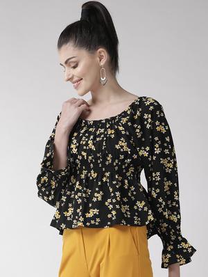 black polyester regular top - 17197010 - Standard Image - 2