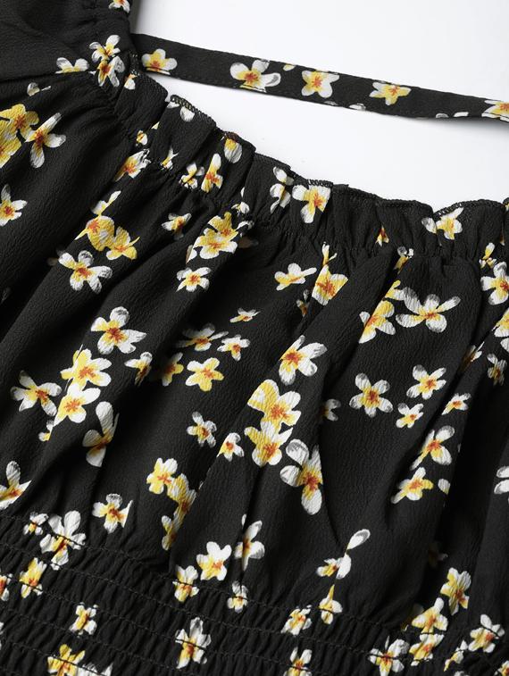 black polyester regular top - 17197010 - Zoom Image - 5