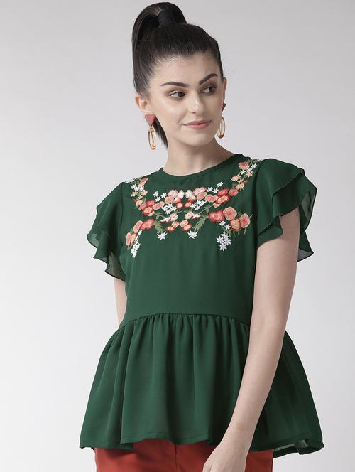 green polyester regular top - 17197020 - Very Small Image - 1