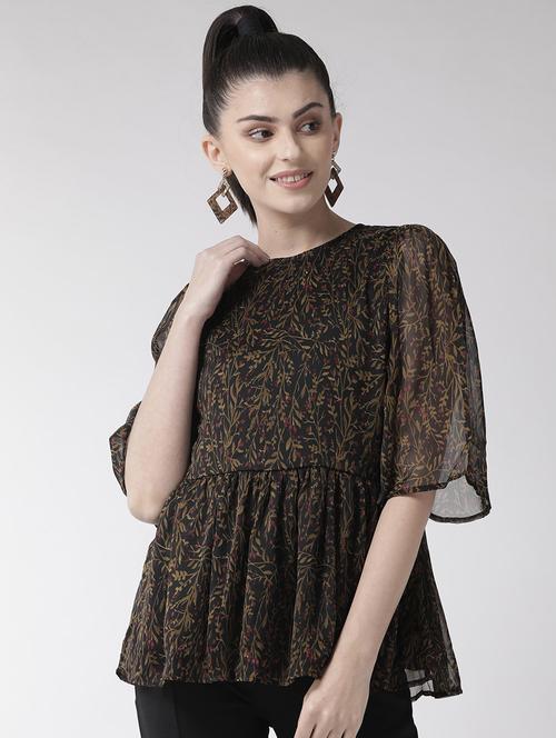 black polyester regular top - 17197029 - Very Small Image - 1