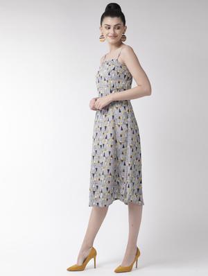 grey polyester aline dress - 17197457 - Standard Image - 2