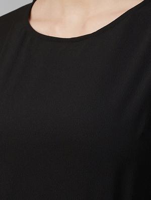 black polyester aline dress - 17197459 - Standard Image - 5