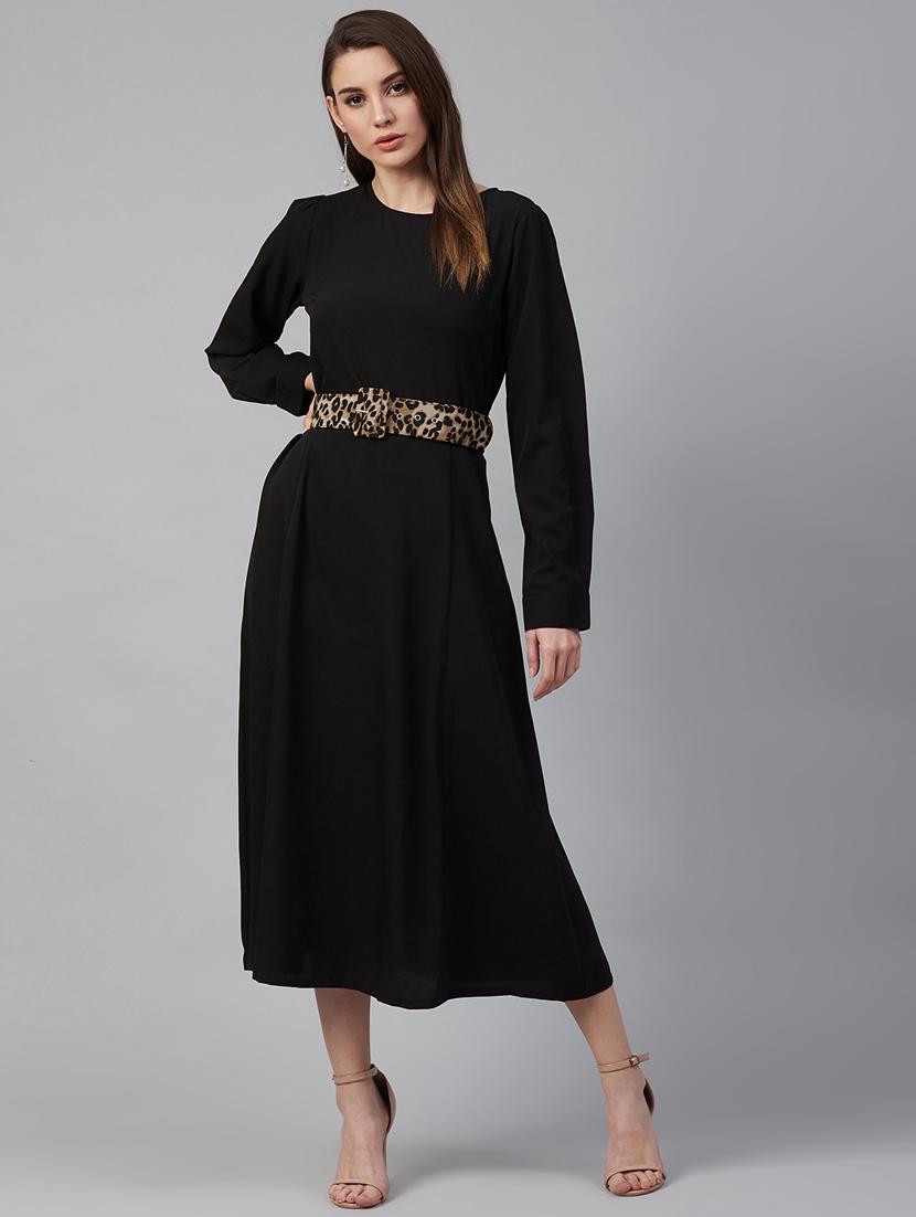 black polyester aline dress - 17197459 - Zoom Image - 4