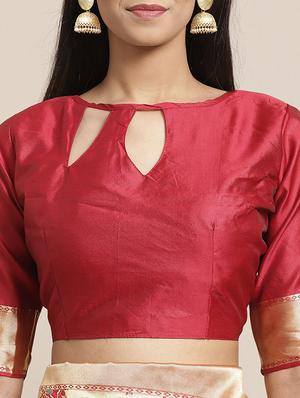 floral banarasi saree with blouse - 17197695 - Standard Image - 3