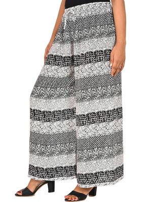 mid rise printed palazzo - 17197726 - Standard Image - 2
